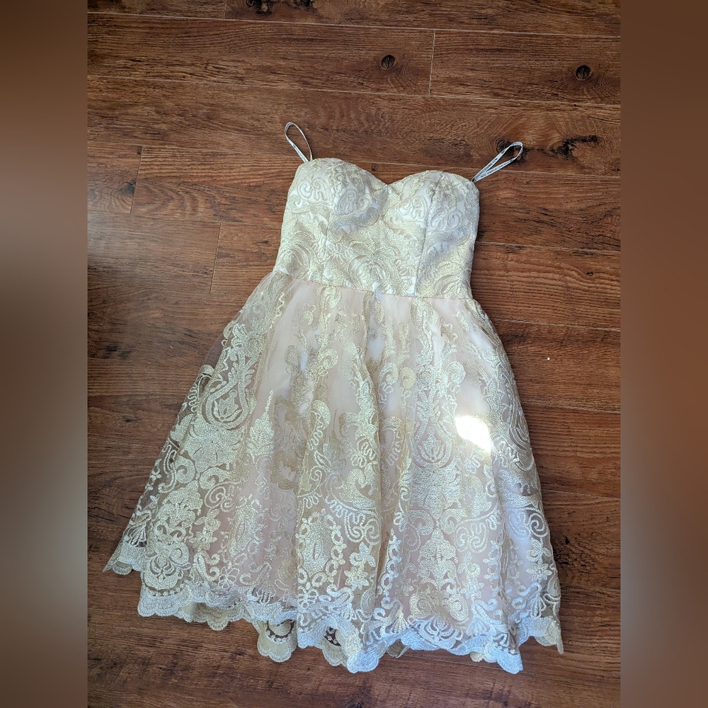 Chic Ivory Lace Formal Dress